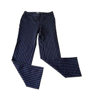 Kenar Size 2 Pants Pinstripe Slacks Womens Blue White Pockets Career Work